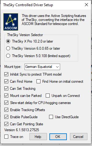 driver setting theskyx